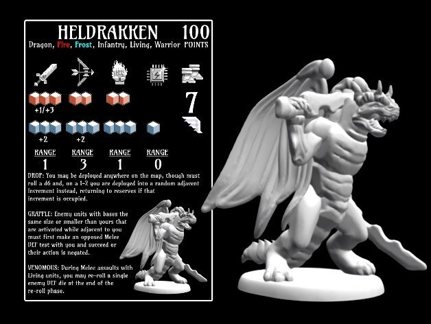 heldrakken 18mm scala giochi e giocattoli gioco da tavolo boardgames dnd draconiane drago dungeon dungeons dragons fantasia frostgrave di in miniatura miniature monster i mostri mordheim norse norsemythology opentactics pathfinder ruolo rpg swordsagainsthelheim wargame wargames-giochi guerra warhammer fantasy viandante 3D print model - Mito3D