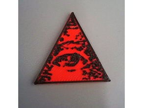 illuminati symbol coins & badges color dual pin 3d print model - Mito3D