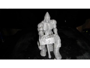 barbarian waiting people fighter hammer warrior 3d print model - Mito3D