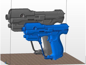 halo 5 magnum resized props gun pistol 3d print model - Mito3D