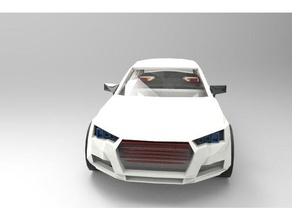 audi a4 stone age decor car 3d print model - Mito3D