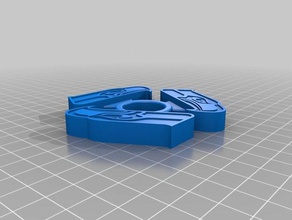 seahawks de seattle fidget spinner - wingnut2k jouets & jeux main jouet 3d print model - Mito3D