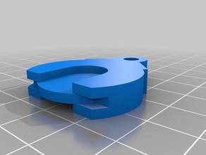 1 moneda de euro titular llaveros personalizado 3d print model - Mito3D