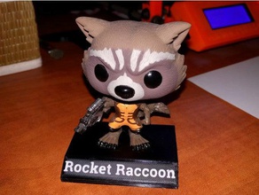 funko pop rocket raccoon stand de exibição brinquedo & acessórios para jogos 3d print model - Mito3D