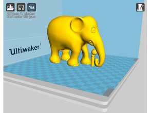 elephant parade animais 3d print model - Mito3D