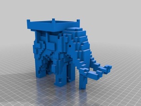 mamutus - menschlichen Krieg Mammut Aasfresser wargame Werkzeug-Halterungen & Boxen fantasy riesige der Miniatur miniaturen tabletop voxel wargames wargaming 3d print model - Mito3D