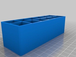 batom paramétrico bandeja de grade recipientes personalizado 3d print model - Mito3D
