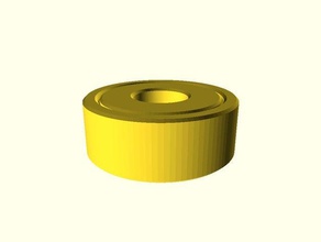 paramétrico buchas partes 3d imprimíveis rolamento bucha personalizável openscad radial substituição tolerância 3d print model - Mito3D