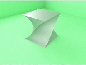 twisted cubo di larghezza costante matematica arte 3d print model - Mito3D