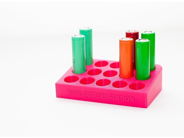 18650 vape battery holder e-juice organization stand station 3D print model - Mito3D
