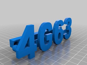 4g63 logotipo La impresión en 3d Logo 52 mm de calibre la automoción evolución el 3d print model - Mito3D
