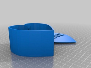 aşk kutusu kaplar kalp depolama tatlı valentine 3d print model - Mito3D