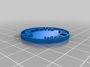 nympho2 pièces et badges personnalisé 3d print model - Mito3D