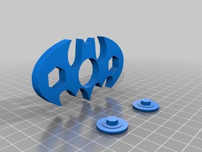 batman fidget 22mm bearing 2x 8mm nuts toy & game accessories logo spinner 3d print model - Mito3D