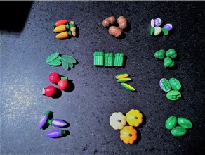 simples vegetais playsets playset legumes de raiz brinquedo 3d print model - Mito3D