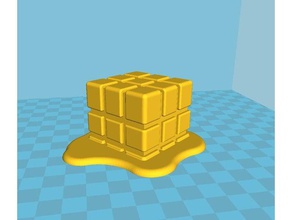 la fonte des rubik's cube sculptures art robo 3d rubiks rubix sculpture 3d print model - Mito3D