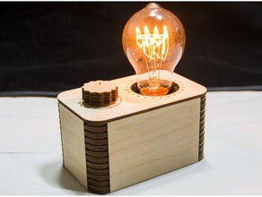 edison regulador de lámparas decoración dimmer la lámpara lase corte lasercut 3d print model - Mito3D