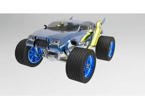 monstruo de ruedas camión art monster la superficie 3d print model - Mito3D