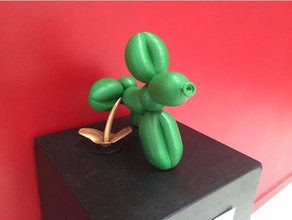 peeing balloon dog sculptures jeff koons 3d print model - Mito3D