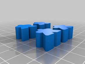 cuatro meeples juguetes y accesorios de juego boardgame boardgamegeek juegos mesa el día 3d print model - Mito3D