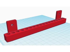 tornavida bit tutucu duvar 8mm delik monte edilmiş araç sahipleri & kutu matkap ucu edin duvara 3d print model - Mito3D