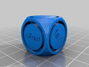 my customized floating type dice 3d print model - Mito3D