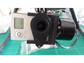 gopro hero 3 gimbal mount r c véhicules drone cardan le mont 3d print model - Mito3D