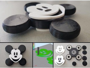 mickey fidget spinner les gadgets mouse 3d print model - Mito3D
