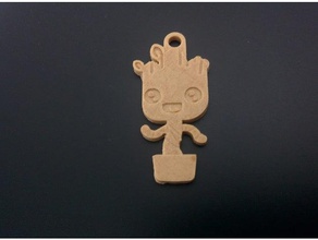 groot keychain keychains 3d print model - Mito3D