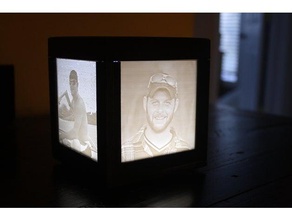 lithophane light box 3d printing led strip night photo frame 3d print model - Mito3D