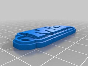 minha personalizado de várias linhas tag chaveiro mia chaveiros 3d print model - Mito3D