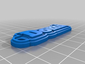 il mio personalizzato multiline tag portachiavi abby denise domi i su misura 3d print model - Mito3D