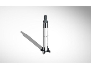 redstone rocket w mercury capsule model 1 vehicles manned spaceflight space 3d print model - Mito3D