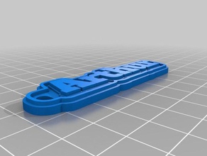my customized multiline tag keychainemily arthur keychains 3d print model - Mito3D