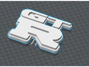 logo gtr logotipo nissan 3d print model - Mito3D