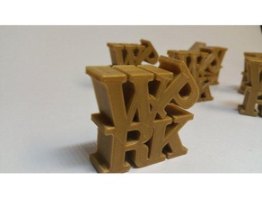 wprk call letters sculptures customized radio station 3d print model - Mito3D