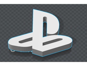 logo do playstation logotipo 3d print model - Mito3D