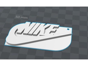 logo nike porte clé clef 3d print model - Mito3D