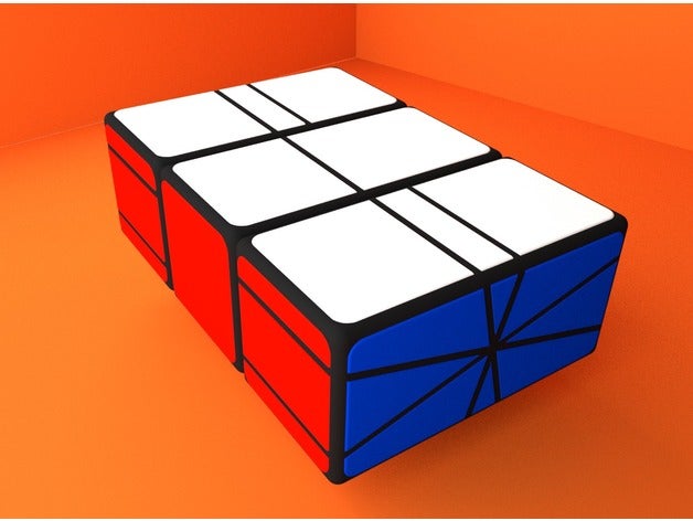 square-1x2x3 puzzles 123 1x2x3 3d puzzle cuboid rubik's cube square square-1 square1 1 one twisty 3D print model - Mito3D