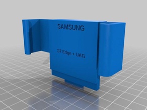 suppport chargeur samsung s7 edge + uag coque urban armor gear mobile phone customized dock smartphone stand support 3d print model - Mito3D