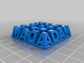my customized stereo text adam sculptures 3d print model - Mito3D