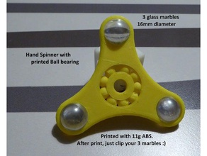 main spinner imprimé portant jouets & accessoires de jeux roulement fidget 3d print model - Mito3D