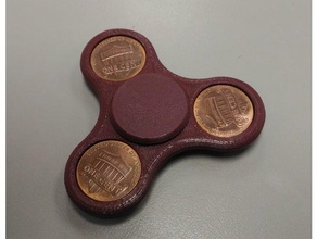 penny fidget giratório brinquedos & games moeda de um centavo spiners 3d print model - Mito3D