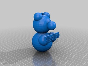 a+i your bear keychains customized 3d print model - Mito3D