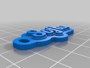 sofia portachiavi v2 i su misura 3d print model - Mito3D