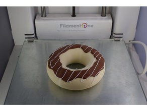 2 Farben donut Essen & trinken Kuchen cupcake Wüste donuts doughnut Donuts dunkin 3d print model - Mito3D