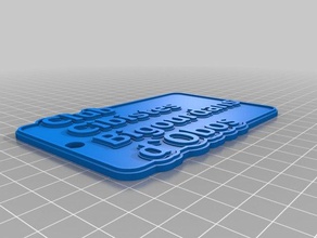 il mio personalizzato multiline tag portachiavi ccbo v5 i su misura 3d print model - Mito3D