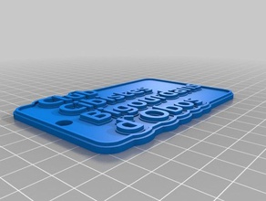 mi personalizar de varias líneas la etiqueta keychainccbo7 llaveros personalizado 3d print model - Mito3D