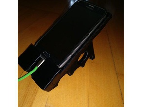 universal da área de trabalho sem fios com telefone ancoragem celular estação titular móveis suporte do qi carregador fio o carregamento 3d print model - Mito3D