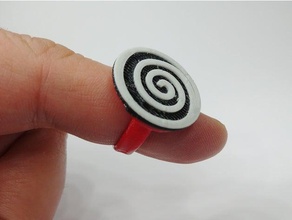 kids hypno-ring toy & game accessories hypnotic kid ring spiral 3d print model - Mito3D